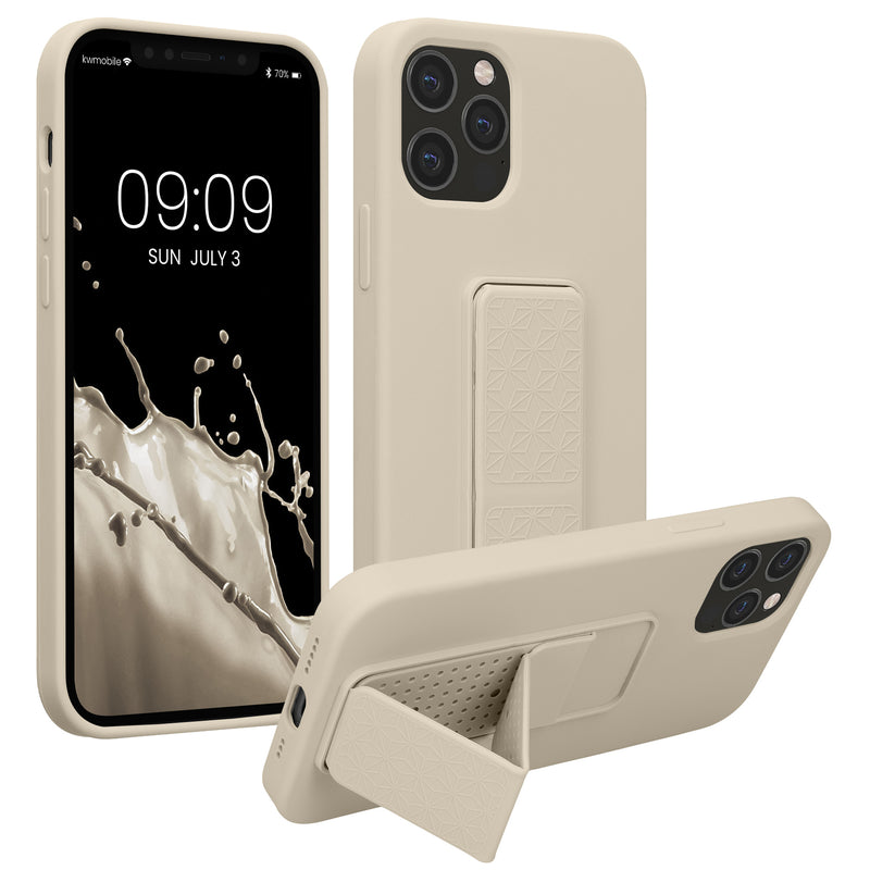 kwmobile Cell Phone Case for Apple iPhone 12 / iPhone 12 Pro with Finger Holder and Stand Protective Cover
