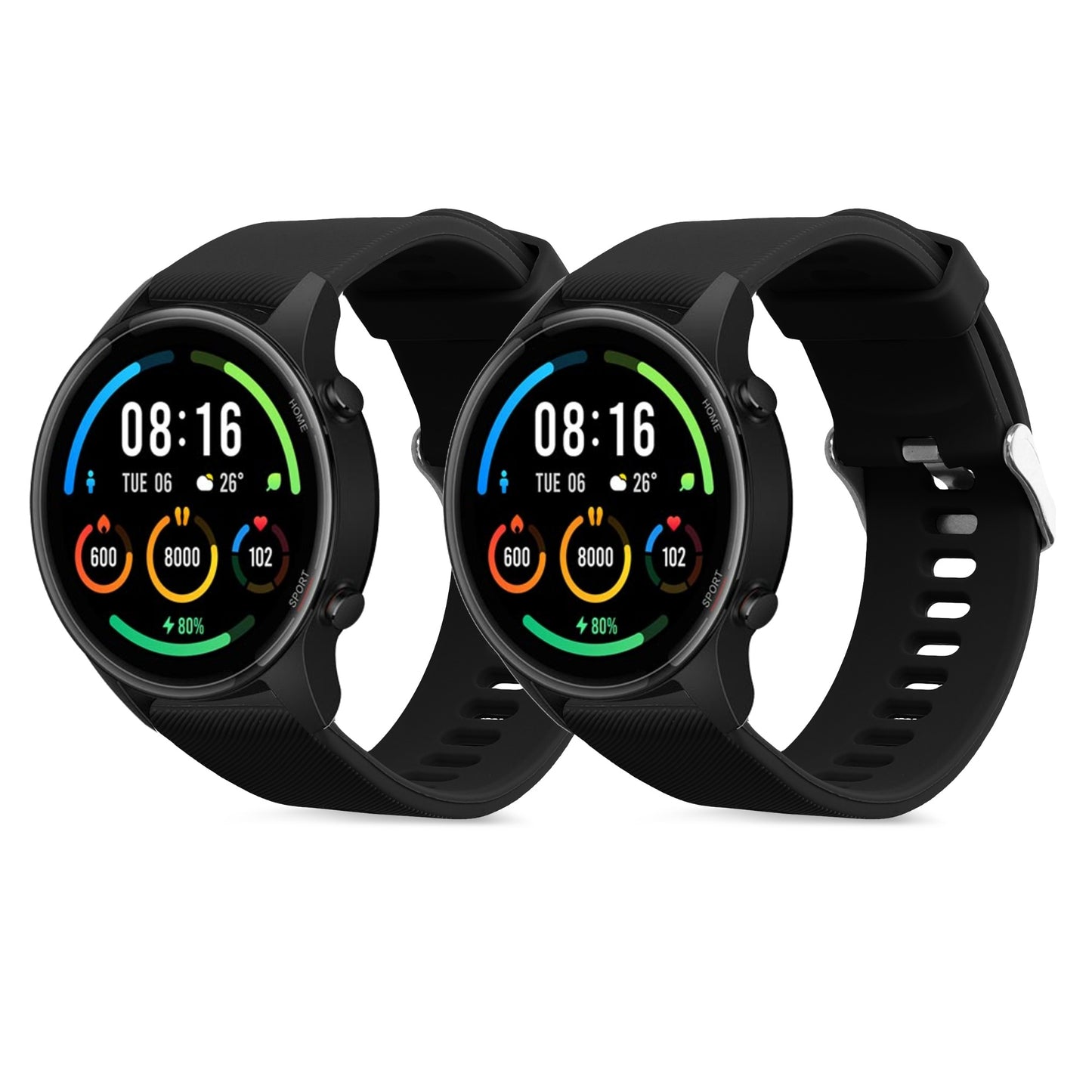 kwmobile Watch Strap for Xiaomi Mi Watch / Mi Watch Color Sport Band Fitness Tracker Band Set Replacement Strap Smartwatch