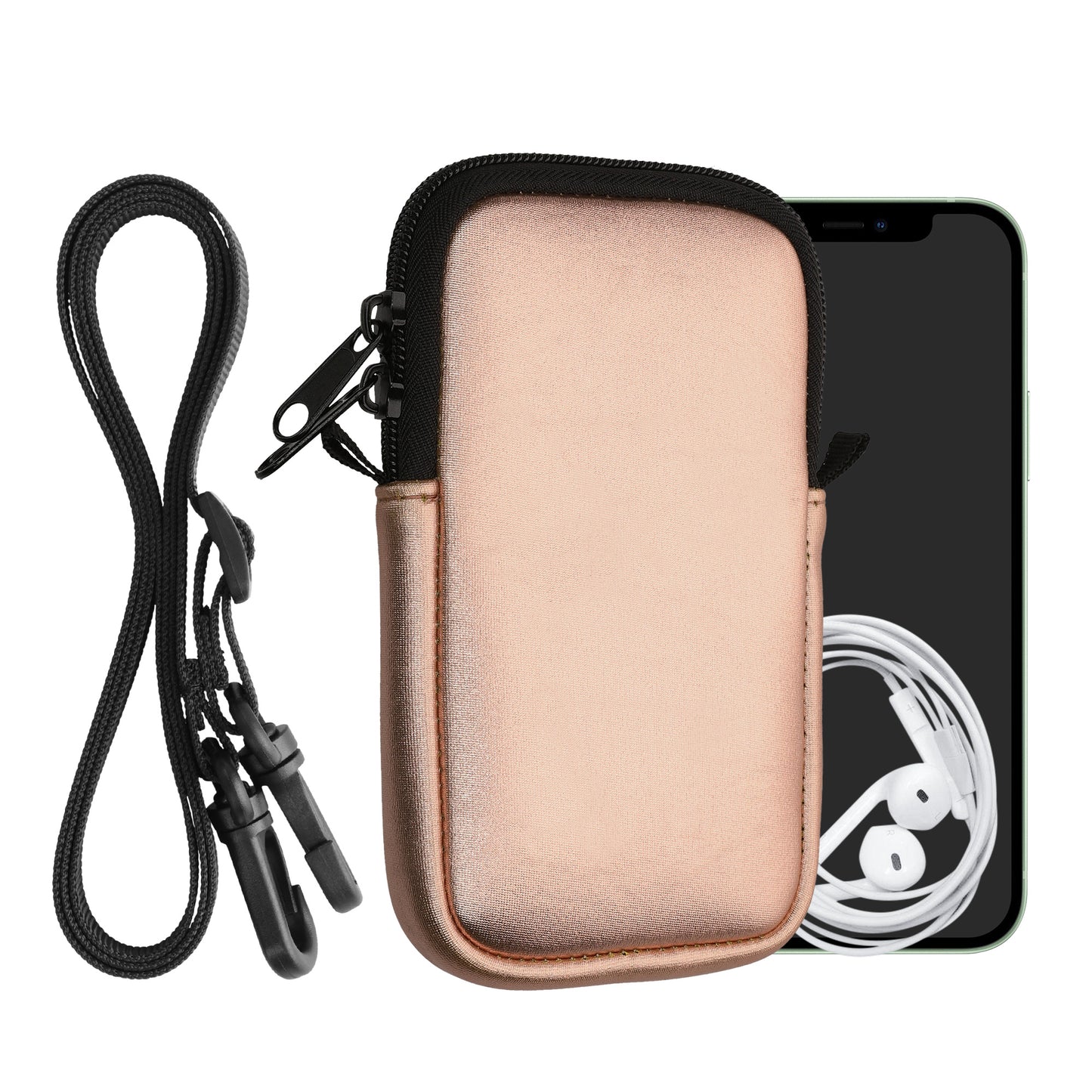 kwmobile Phone Pouch for Smartphones - Phone Bag with Lanyard 15.2 x 8.3 cm Inner Dimensions