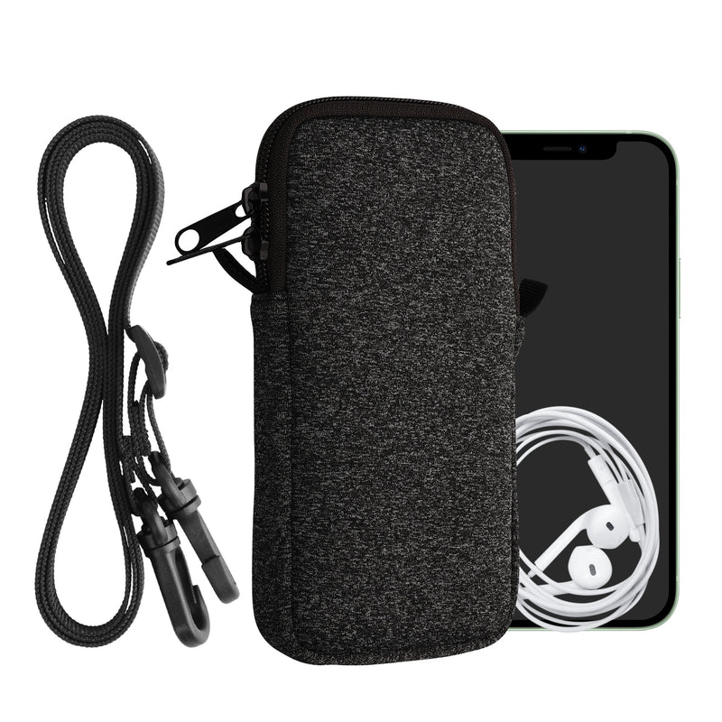 kwmobile Phone Pouch for Smartphones - Phone Bag with Lanyard 15.2 x 8.3 cm Inner Dimensions