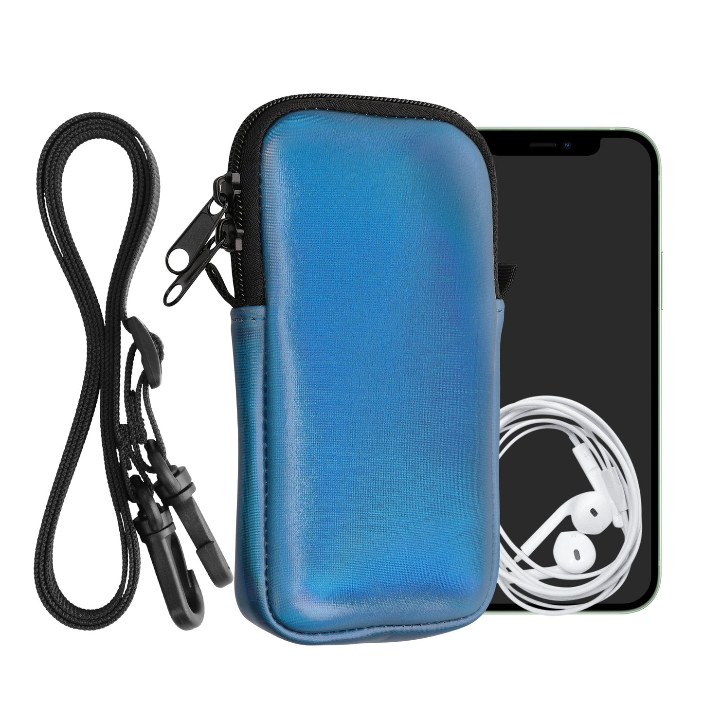kwmobile Phone Pouch for Smartphones - Phone Bag with Lanyard 15.2 x 8.3 cm Inner Dimensions