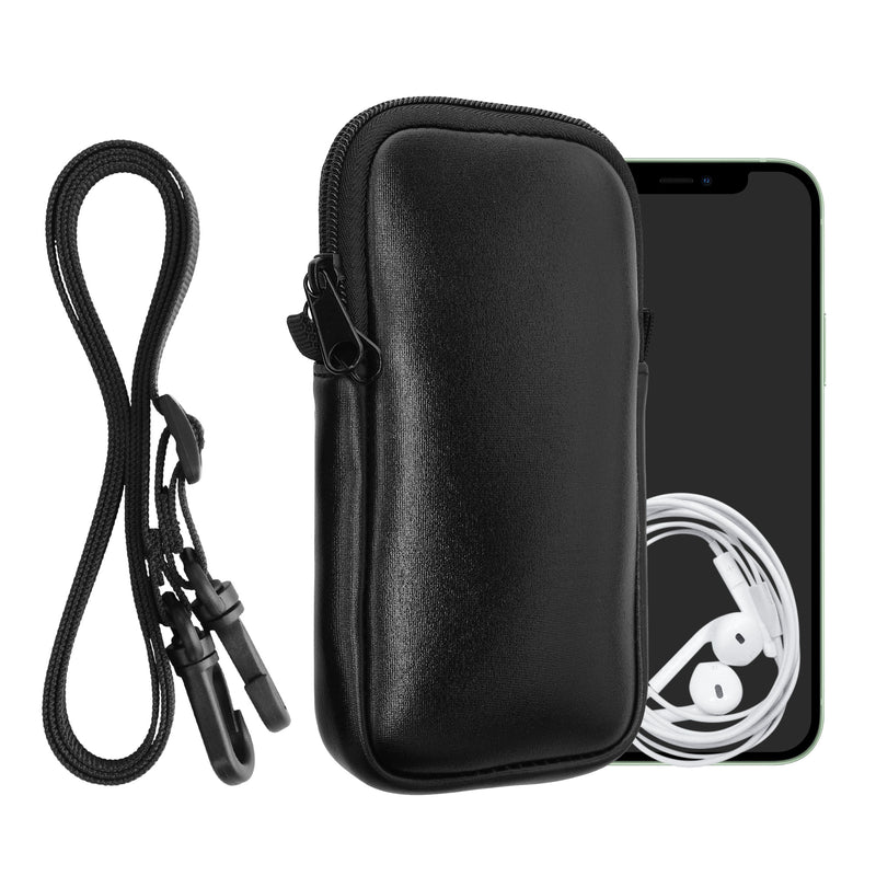 kwmobile Phone Pouch for Smartphones - Phone Bag with Lanyard 15.2 x 8.3 cm Inner Dimensions