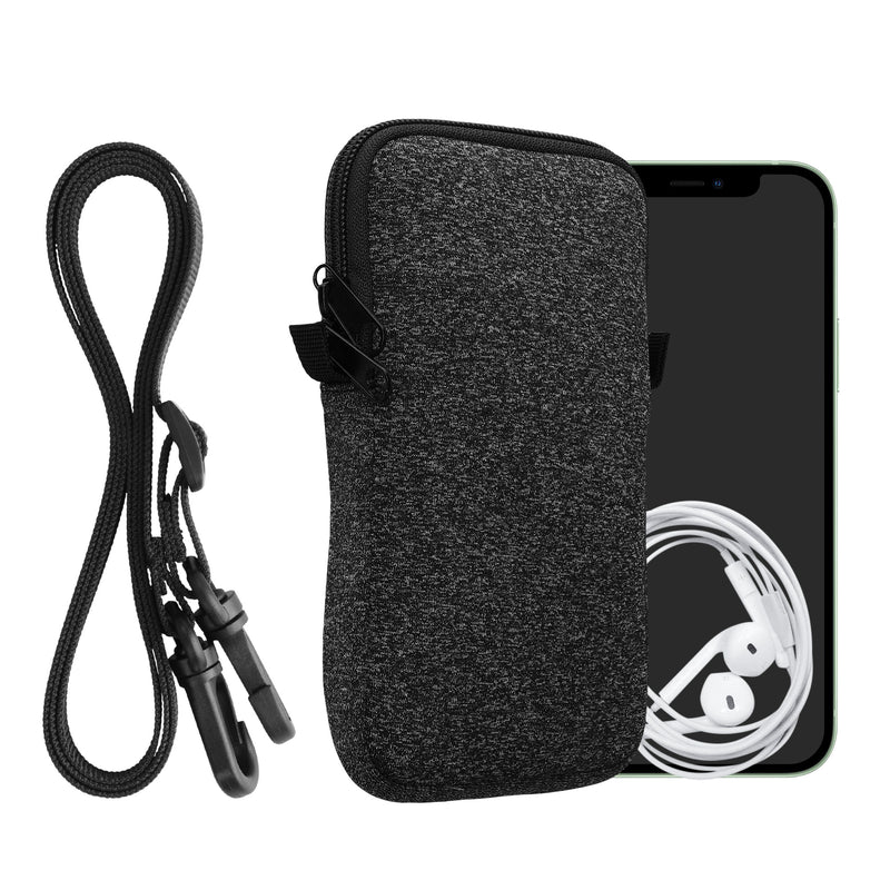kwmobile Phone Pouch for Smartphones - Phone Bag with Lanyard 15.2 x 8.3 cm Inner Dimensions