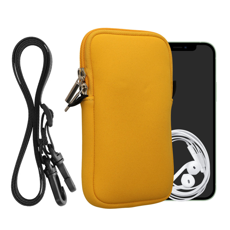 kwmobile Phone Pouch for Smartphones - Phone Bag with Lanyard 15.2 x 8.3 cm Inner Dimensions