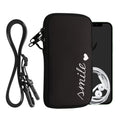 kwmobile Cell Phone Pouch for Smartphones - Cell Phone Bag with Chain 16.5 x 8.9 cm Inner Dimensions - Don't touch my Phone