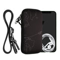 kwmobile Cell Phone Pouch for Smartphones - Cell Phone Bag with Chain 16.5 x 8.9 cm Inner Dimensions - Don't touch my Phone