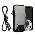 kwmobile Cell Phone Pouch for Smartphones - Cell Phone Bag with Chain 16.5 x 8.9 cm Inner Dimensions - Don't touch my Phone
