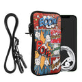 kwmobile Cell Phone Pouch for Smartphones - Cell Phone Bag with Chain 16.5 x 8.9 cm Inner Dimensions - Don't touch my Phone