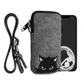 kwmobile Cell Phone Case for Smartphones 6.5" Phone Cover with Chain 16.5 x 8.9 cm Inner Dimensions Don't Touch My Phone