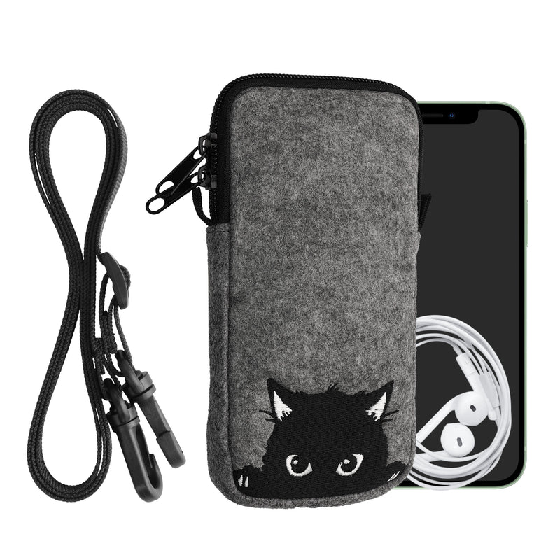 kwmobile Cell Phone Case for Smartphones 6.5" Phone Cover with Chain 16.5 x 8.9 cm Inner Dimensions Don't Touch My Phone