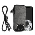 kwmobile Cell Phone Case for Smartphones 6.5" Phone Cover with Chain 16.5 x 8.9 cm Inner Dimensions Don't Touch My Phone