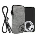 kwmobile Cell Phone Case for Smartphones 6.5" Phone Cover with Chain 16.5 x 8.9 cm Inner Dimensions Don't Touch My Phone