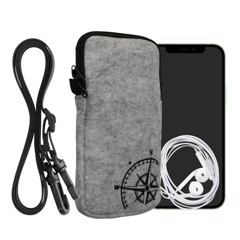 kwmobile Cell Phone Case for Smartphones 6.5" Phone Cover with Chain 16.5 x 8.9 cm Inner Dimensions Don't Touch My Phone