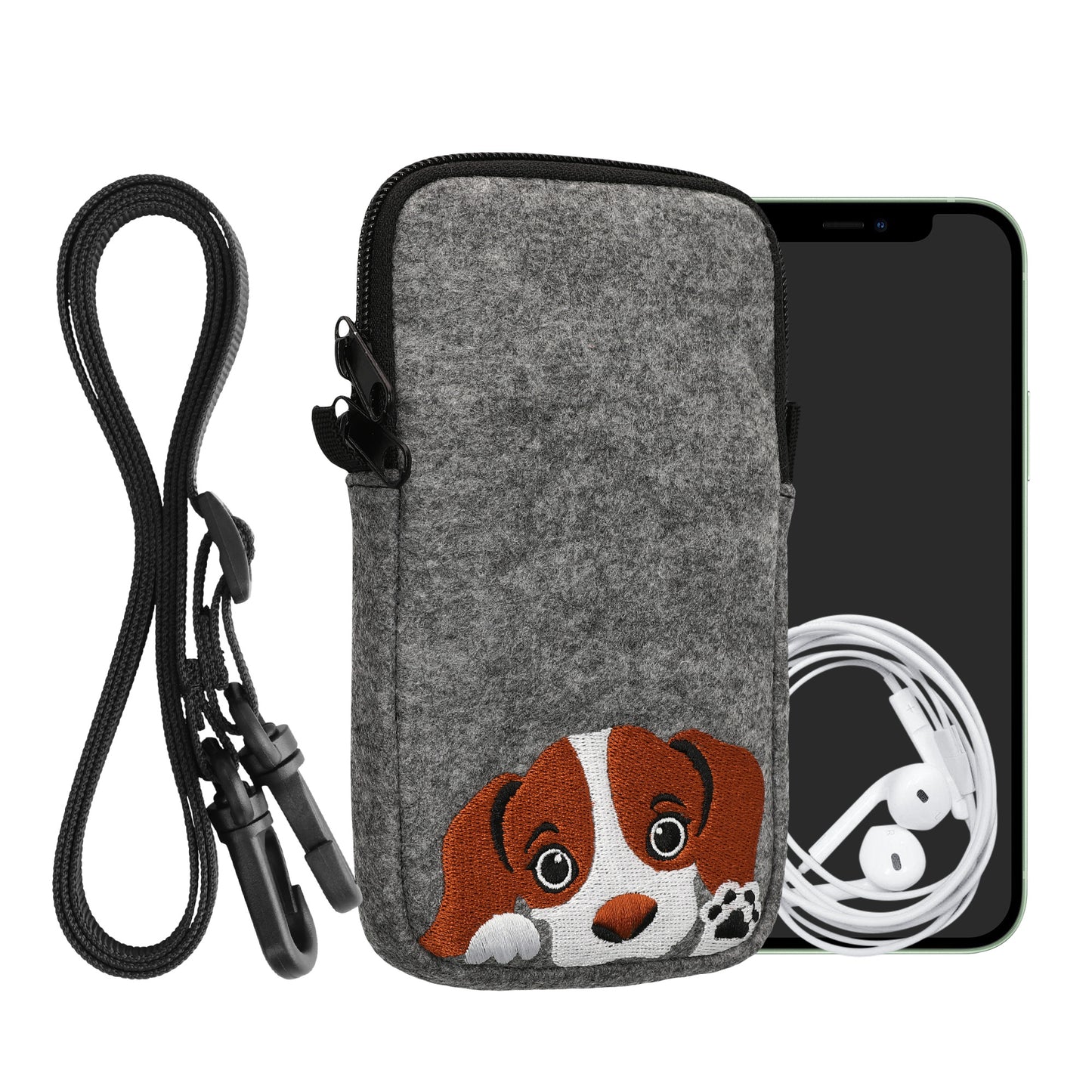 kwmobile Cell Phone Case for Smartphones 6.5" Phone Cover with Chain 16.5 x 8.9 cm Inner Dimensions Don't Touch My Phone