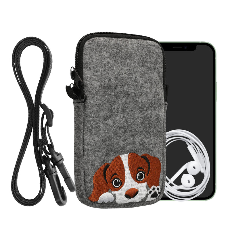 kwmobile Cell Phone Case for Smartphones 6.5" Phone Cover with Chain 16.5 x 8.9 cm Inner Dimensions Don't Touch My Phone