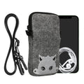 kwmobile Cell Phone Case for Smartphones 6.5" Phone Cover with Chain 16.5 x 8.9 cm Inner Dimensions Don't Touch My Phone