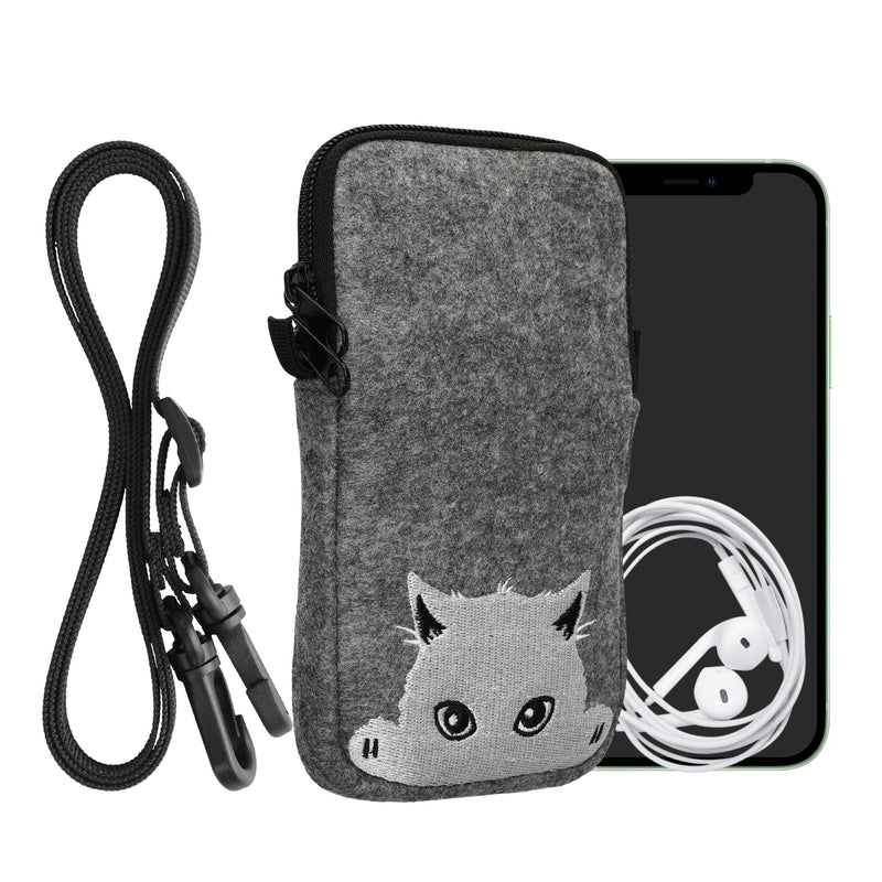 kwmobile Cell Phone Case for Smartphones 6.5" Phone Cover with Chain 16.5 x 8.9 cm Inner Dimensions Don't Touch My Phone