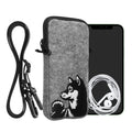 kwmobile Cell Phone Case for Smartphones 6.5" Phone Cover with Chain 16.5 x 8.9 cm Inner Dimensions Don't Touch My Phone
