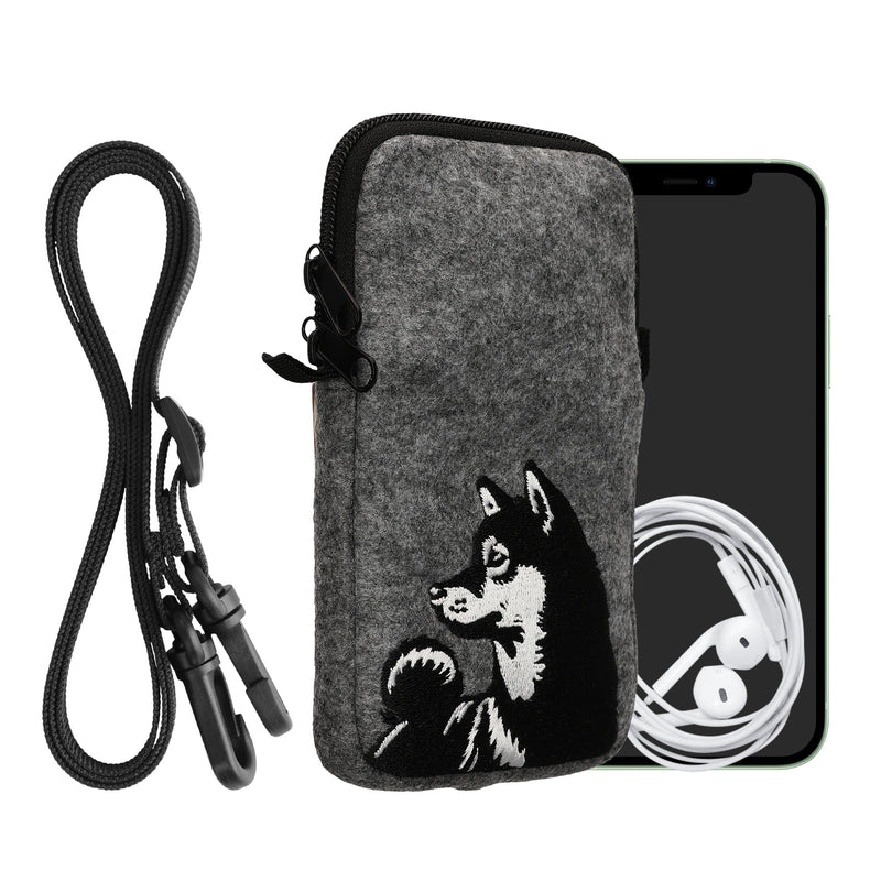 kwmobile Cell Phone Case for Smartphones 6.5" Phone Cover with Chain 16.5 x 8.9 cm Inner Dimensions Don't Touch My Phone