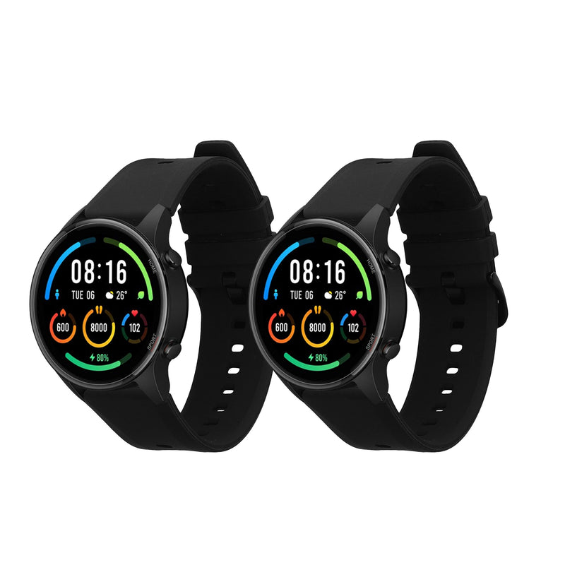 kwmobile Sport Strap compatible with Xiaomi Watch S4/S4 Sport/S3/S2/Watch S1 Active/Redmi Watch 5 Active Fitness Tracker Band Set