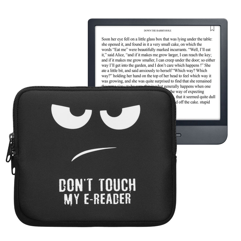 kwmobile Bag for eReader - Case Cover Galaxy Tree Meadow Grey Black - Inner Dimensions