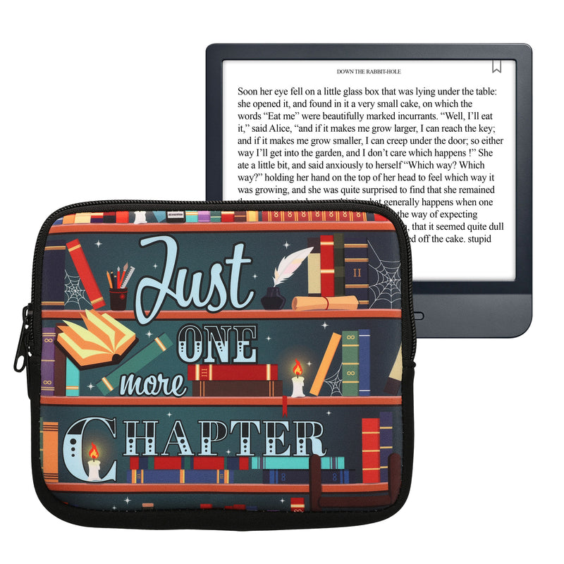 kwmobile Bag for eReader - Case Cover Galaxy Tree Meadow Grey Black - Inner Dimensions