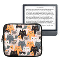 kwmobile Bag for eReader - Case Cover Galaxy Tree Meadow Grey Black - Inner Dimensions