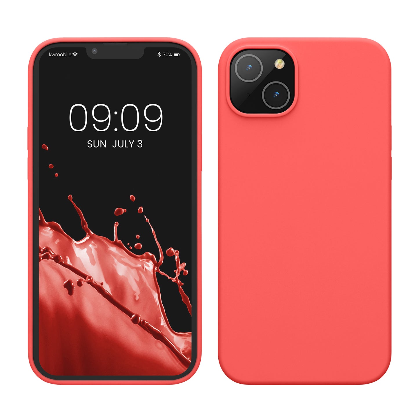 kwmobile Phone Case for iPhone 14 Plus - Silicone Case - Wireless Charging