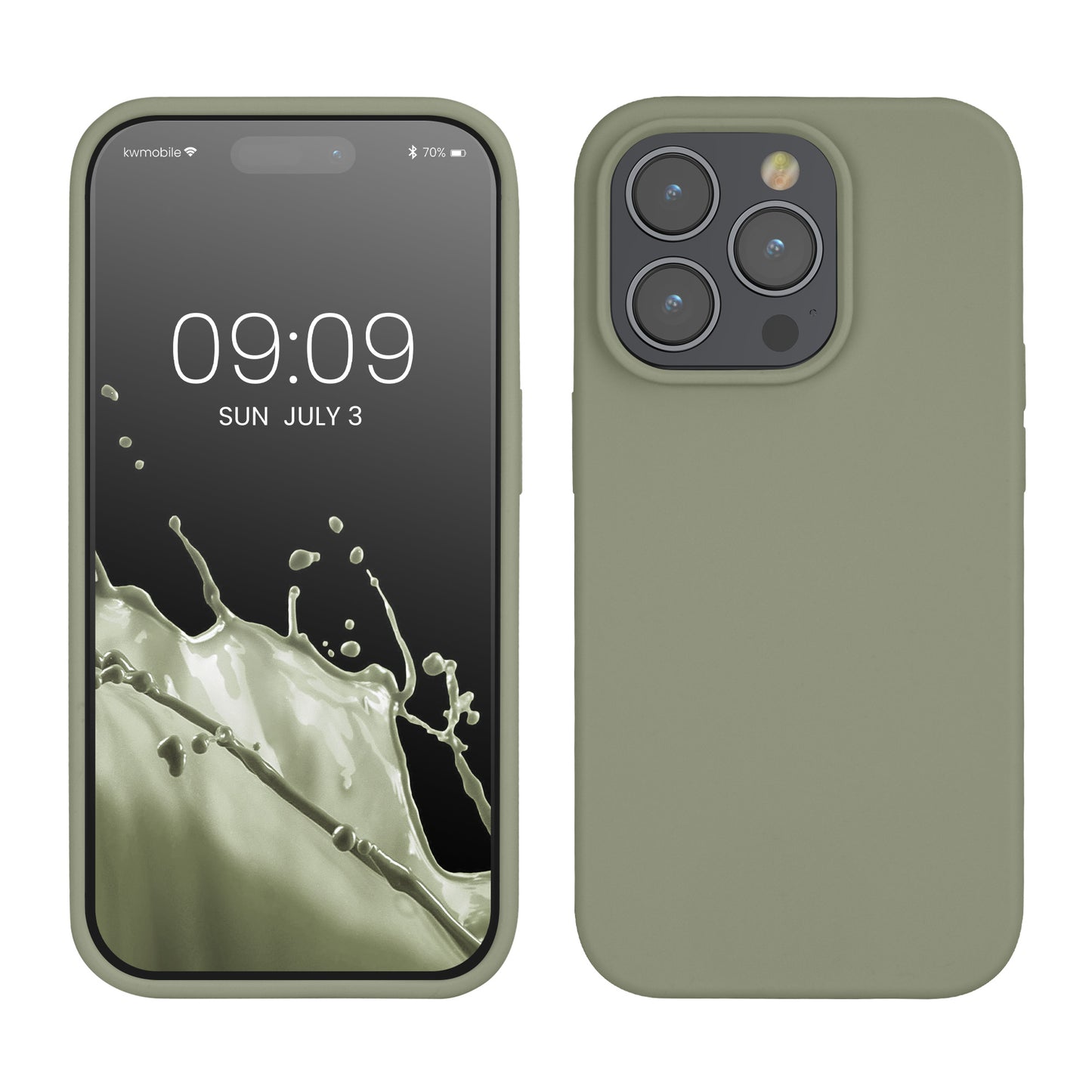 kwmobile Phone Case for iPhone 14 Pro Case - Silicone Cover - Wireless Charging