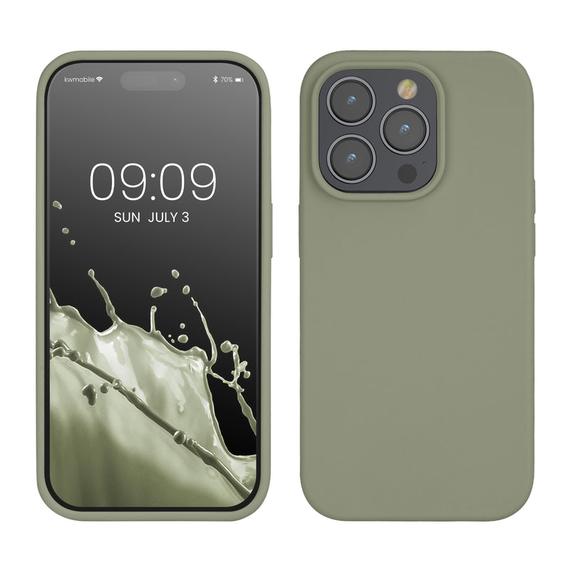 kwmobile Phone Case for iPhone 14 Pro Case - Silicone Cover - Wireless Charging