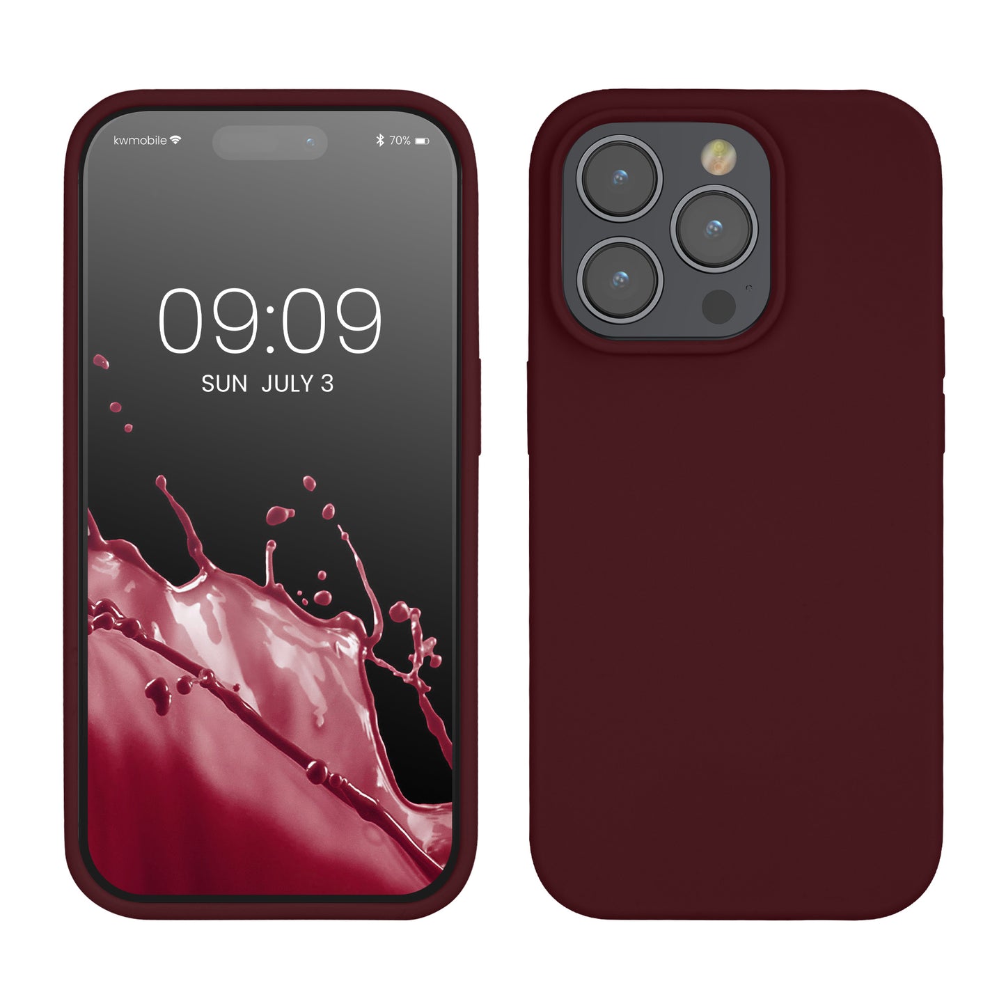 kwmobile Phone Case for iPhone 14 Pro Case - Silicone Cover - Wireless Charging