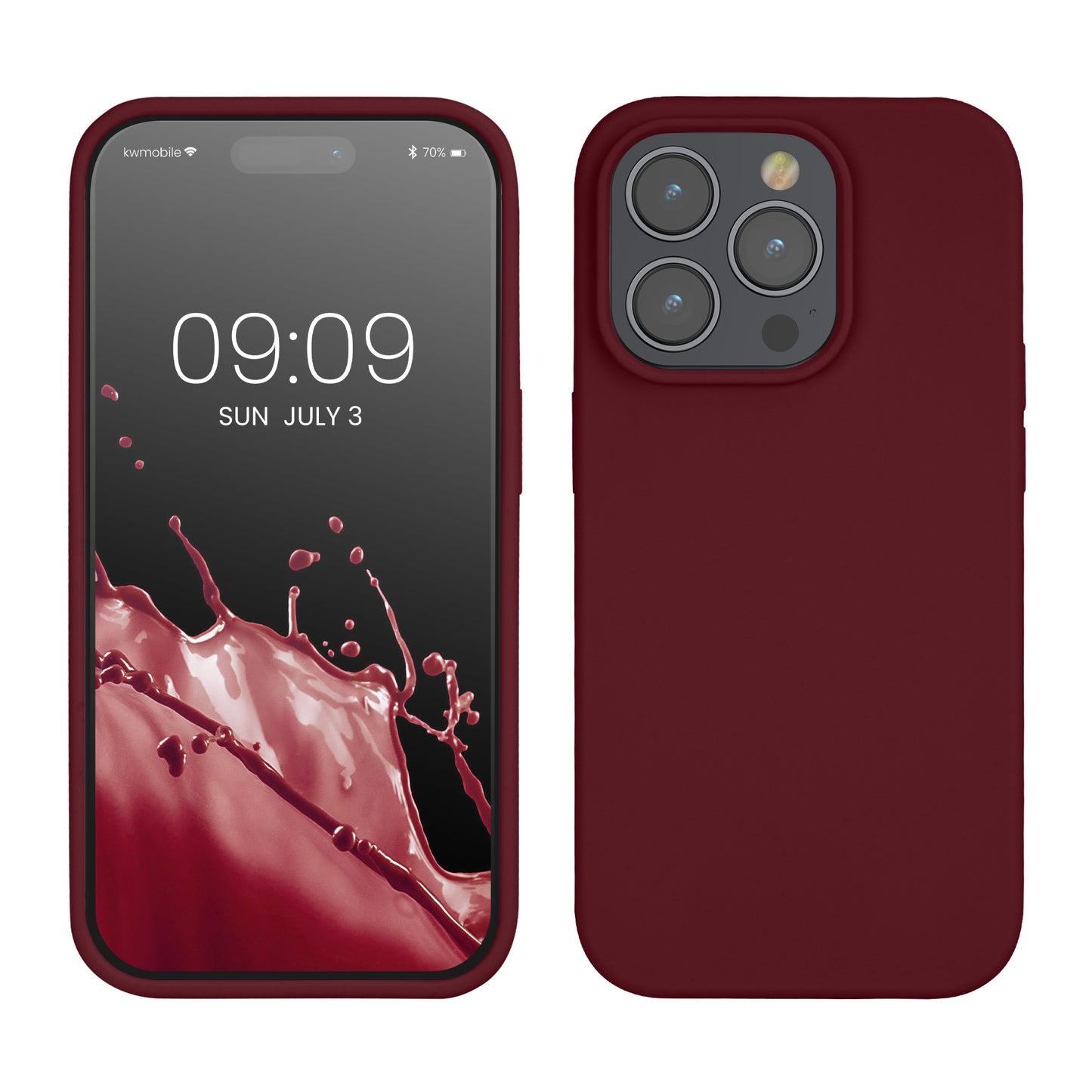 kwmobile Phone Case for iPhone 14 Pro Case - Silicone Cover - Wireless Charging