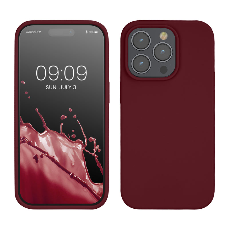 kwmobile Phone Case for iPhone 14 Pro Case - Silicone Cover - Wireless Charging