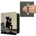 kwmobile Protective Case for Tolino Epos 3 Cover - eReader Flip Case with Hand Strap and Auto Sleep Function