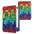 kwmobile Cover for Amazon Kindle (2022/2024) Case - eReader Flip Case with Auto Sleep Function - Library Motto