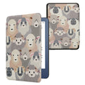 kwmobile Cover for Amazon Kindle (2022/2024) Case - eReader Flip Case with Auto Sleep Function - Library Motto