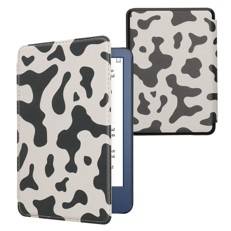 kwmobile Cover for Amazon Kindle (2022/2024) Case - eReader Flip Case with Auto Sleep Function - Library Motto