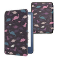 kwmobile Cover for Amazon Kindle (2022/2024) Case - eReader Flip Case with Auto Sleep Function - Library Motto