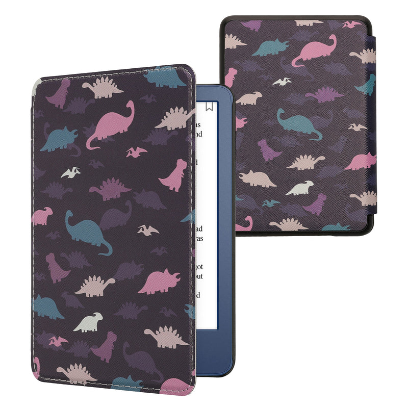 kwmobile Cover for Amazon Kindle (2022/2024) Case - eReader Flip Case with Auto Sleep Function - Library Motto