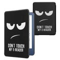 kwmobile Cover for Amazon Kindle (2022/2024) Case - eReader Flip Case with Auto Sleep Function - Library Motto