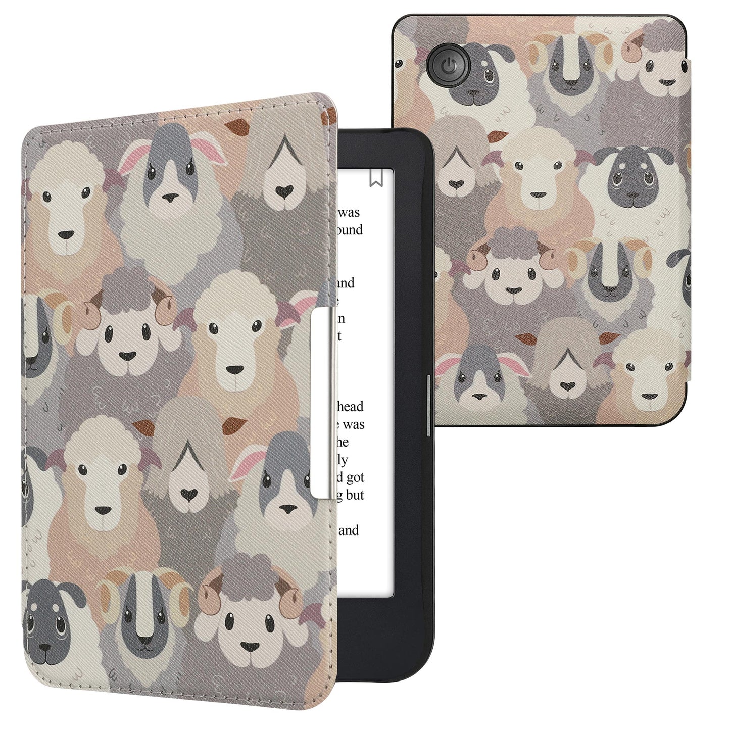 kwmobile Protective Case for Kobo Clara 2E / Tolino Shine 4 Case - eReader Flip Case with Auto Sleep Function