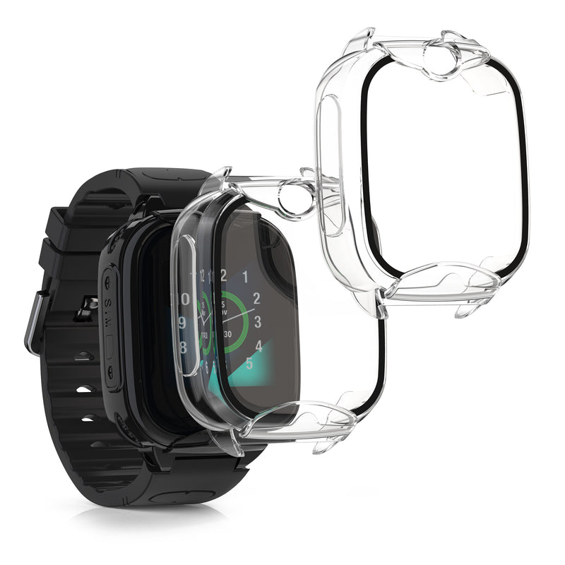 kwmobile Glass Case for Xplora XGO 2 Protective Cover Fullbody Fitness Tracker Case Set