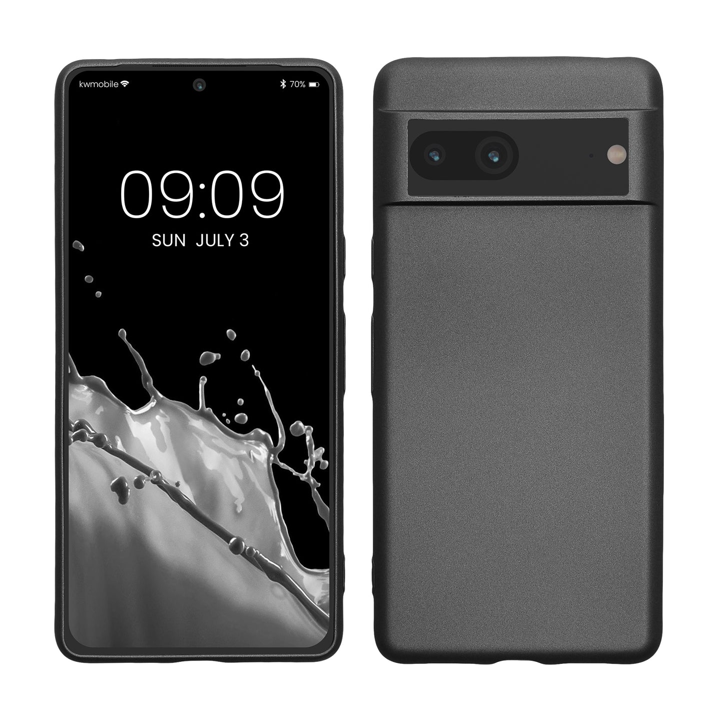 kwmobile Phone Case for Google Pixel 7 - Shimmering Silicone Case - Protective Cover