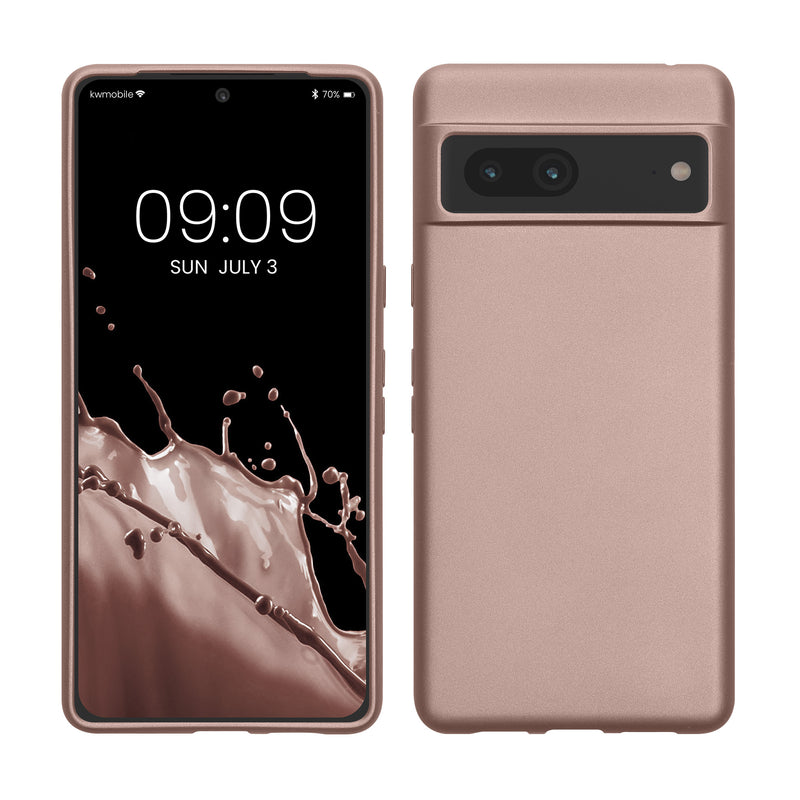 kwmobile Phone Case for Google Pixel 7 - Shimmering Silicone Case - Protective Cover