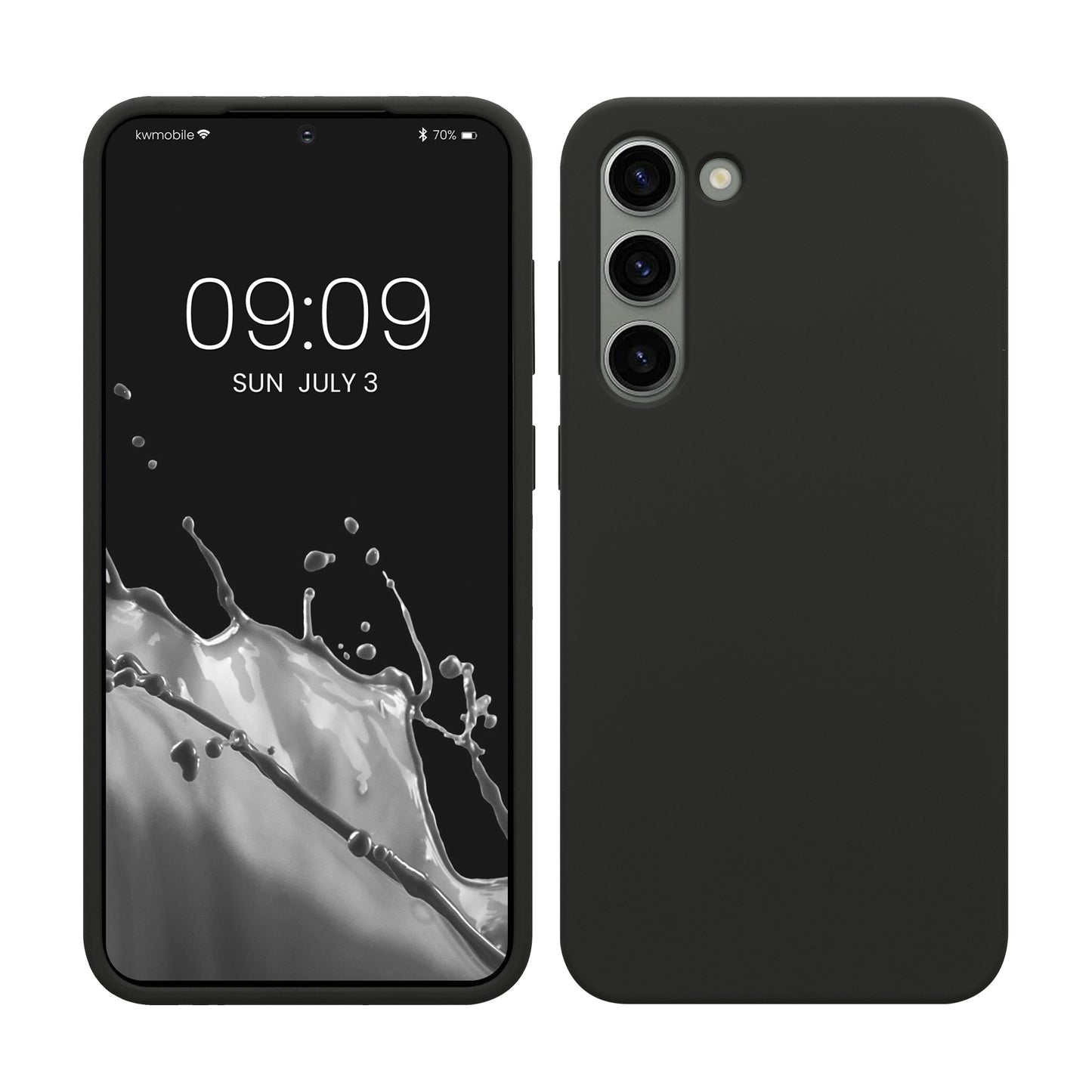 kwmobile Case Compatible with Samsung Galaxy S23 Plus - Slim Silicone Phone Cover - Shockproof Mobile Phone Case Soft Finish - Wireless Charging