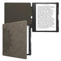 kwmobile Case for Amazon Kindle Scribe (2022/2024) - Faux Leather eReader Cover with Auto Sleep Function - Rising Sun
