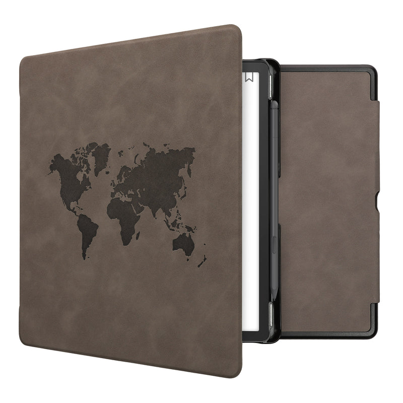 kwmobile Case for Amazon Kindle Scribe (2022/2024) - Faux Leather eReader Cover with Auto Sleep Function - Rising Sun