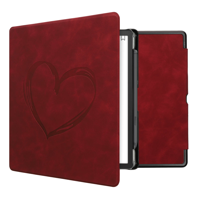 kwmobile Case for Amazon Kindle Scribe (2022/2024) - Faux Leather eReader Cover with Auto Sleep Function - Rising Sun
