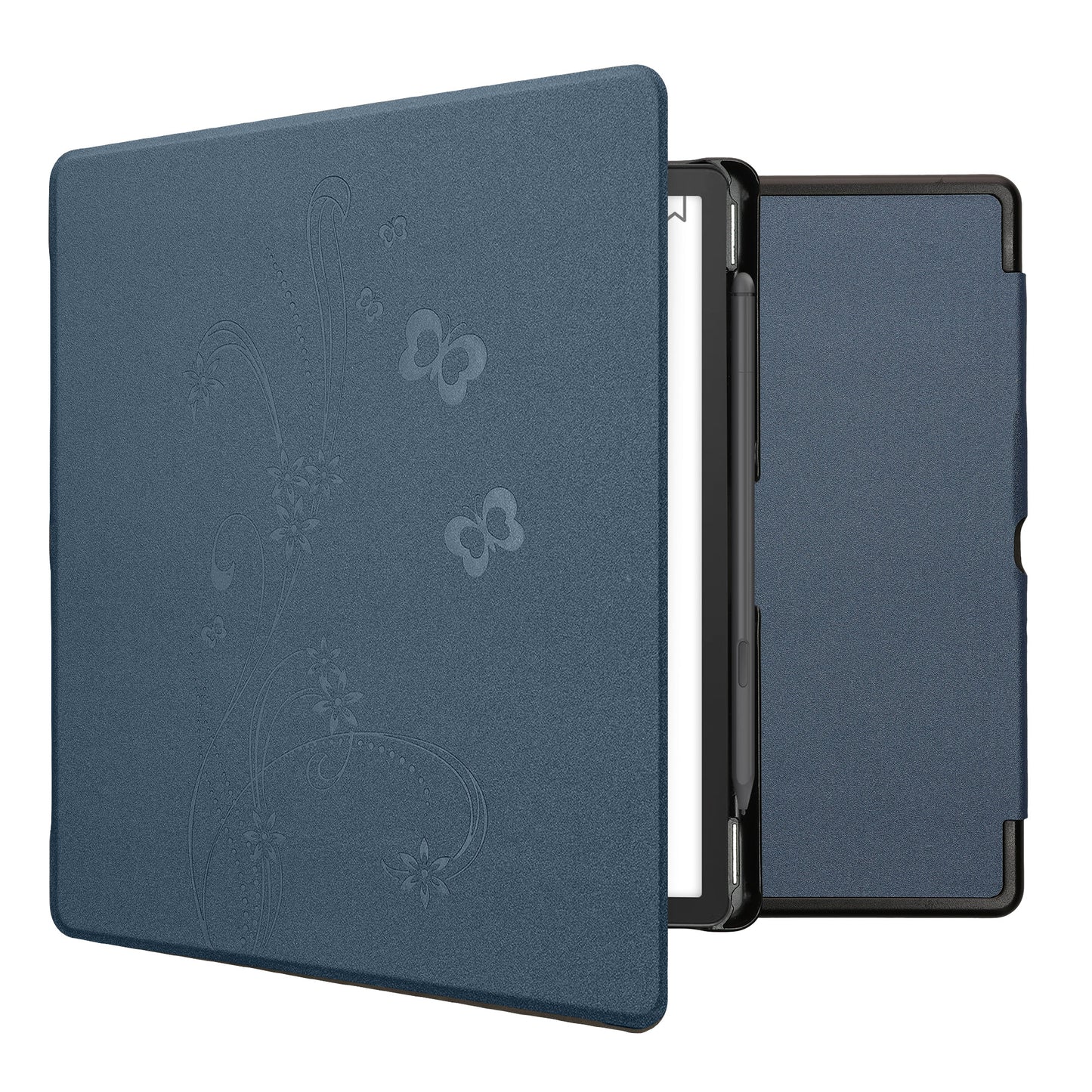 kwmobile Case for Amazon Kindle Scribe (2022/2024) - Faux Leather eReader Cover with Auto Sleep Function - Rising Sun