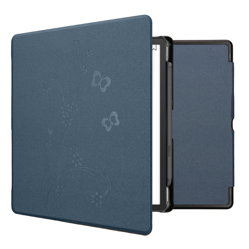 kwmobile Case for Amazon Kindle Scribe (2022/2024) - Faux Leather eReader Cover with Auto Sleep Function - Rising Sun